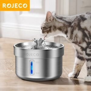 Stainless Steel Pet Drinking Fountain Automatic Cat Water Fountain Smart Pet Water Dispenser for Dog Cat Drinking Supply